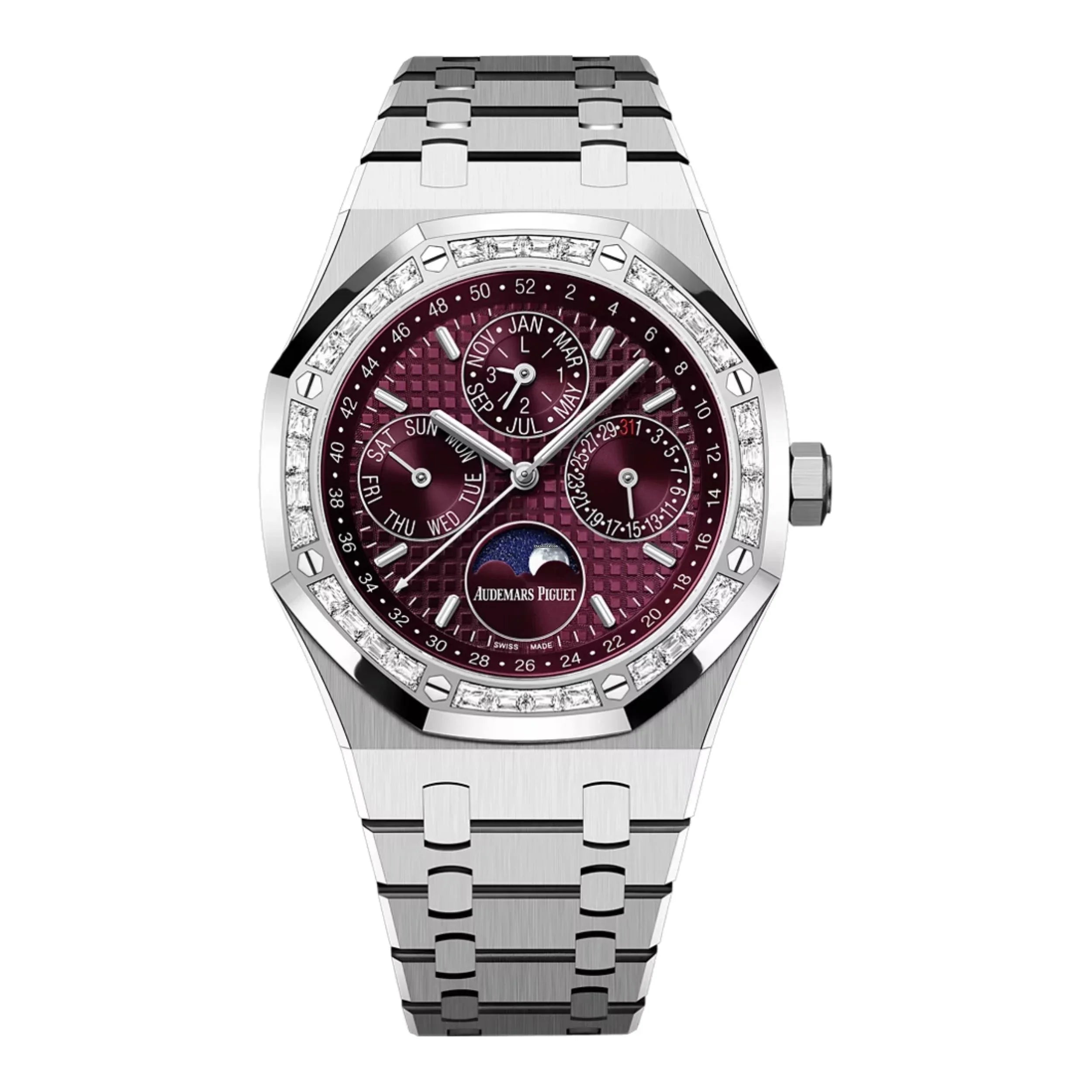 Audemars Piguet Royal Oak  White Gold Purple-Burgundy